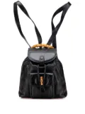 Gucci Pre-Owned 20th Century Leather Bamboo Drawstring backpack - Black