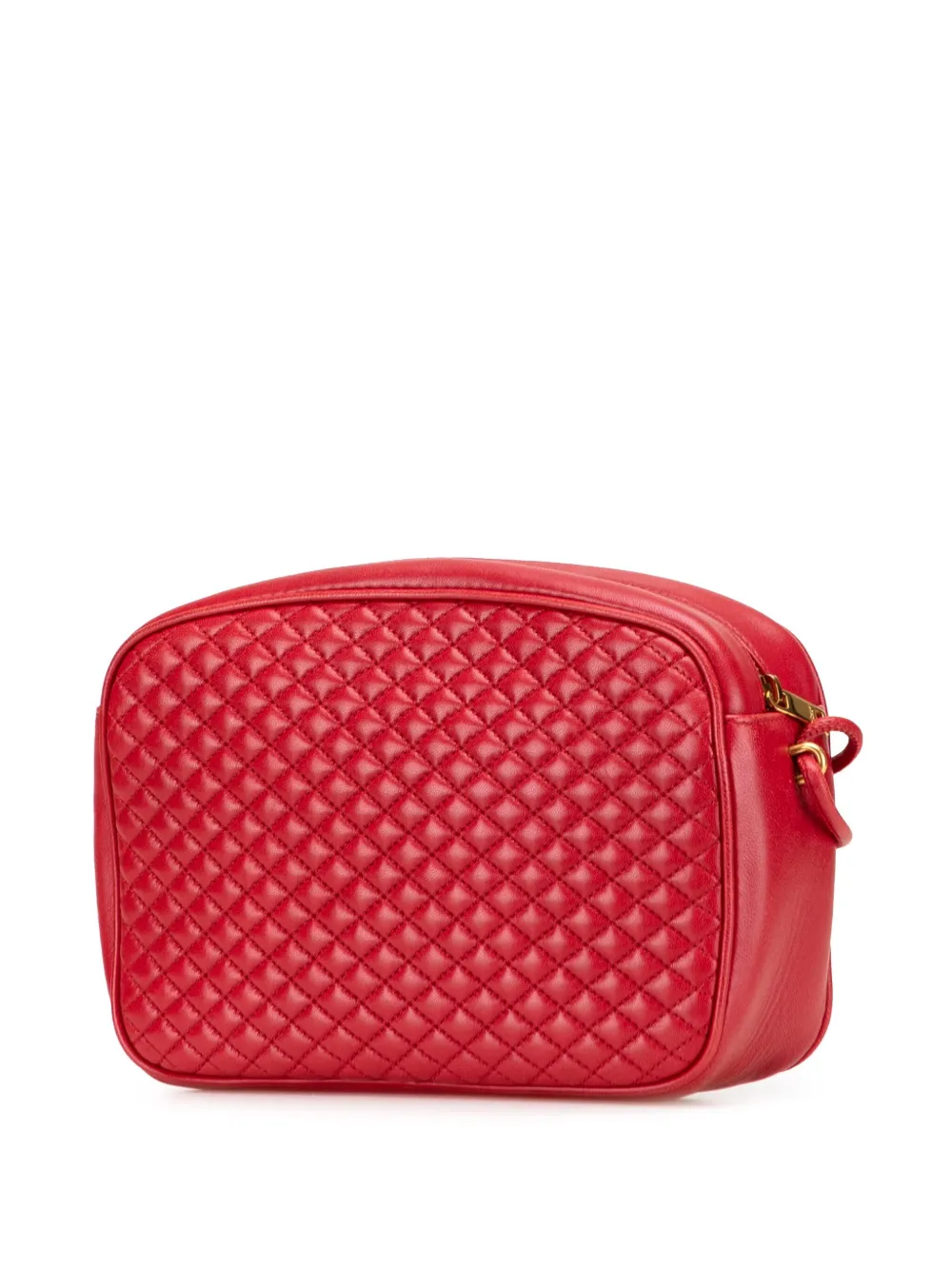 Pre-owned Saint Laurent 2020 Quilted Lambskin Victoire Camera Bag Crossbody Bag In Red