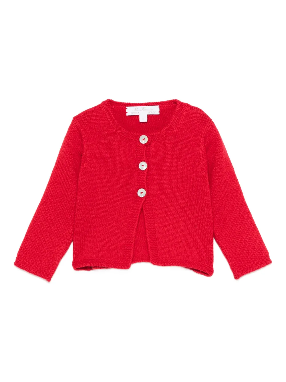 Mariella Ferrari button-front ribbed cardigan | Red | Image 1