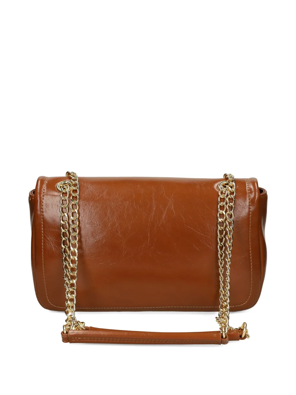Love Moschino Schoudertas met logoplakkaat en studs - Bruin