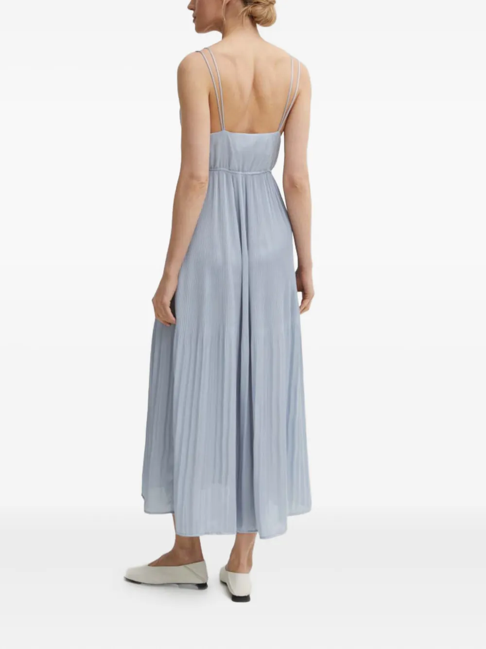 Resume Pleated V-neck Dress In Multi
