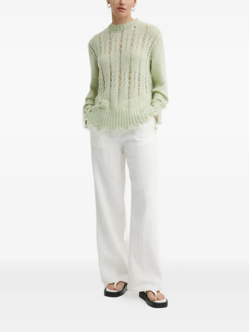 Résumé pleated textured trousers | Wide-Leg Pants | Image 2