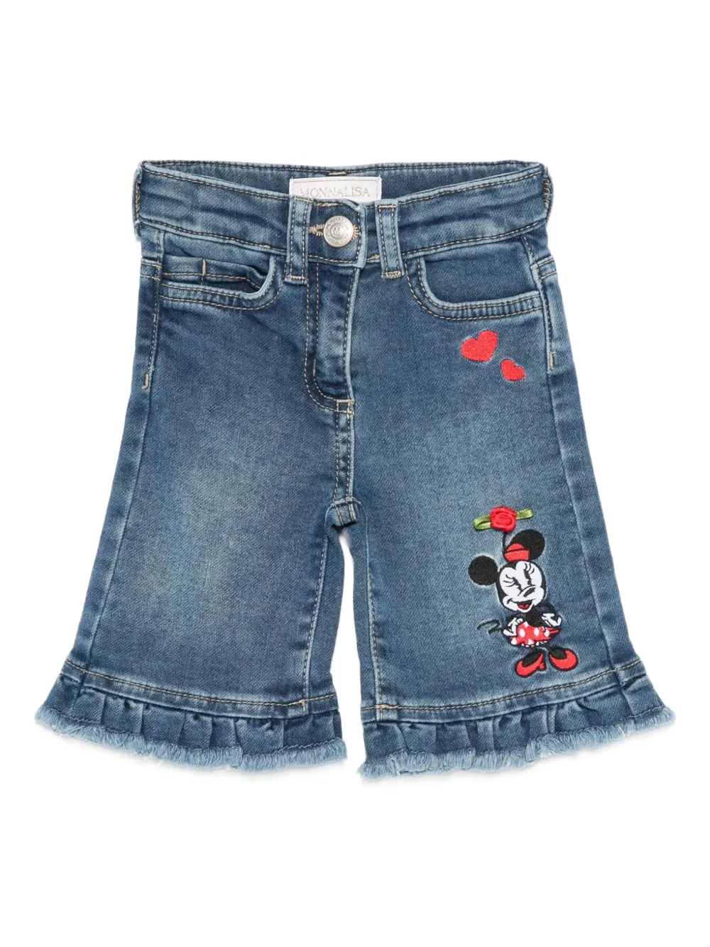 Monnalisa Minnie Mouse denim shorts | Blue | Image 1