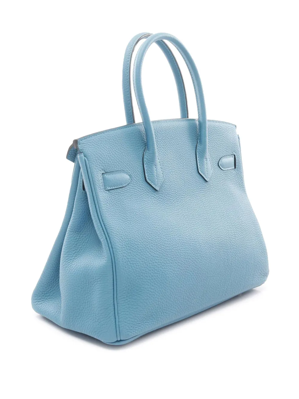 Pre-owned Hermes 2014 Togo Birkin Retourne 30 Handbag In Blue