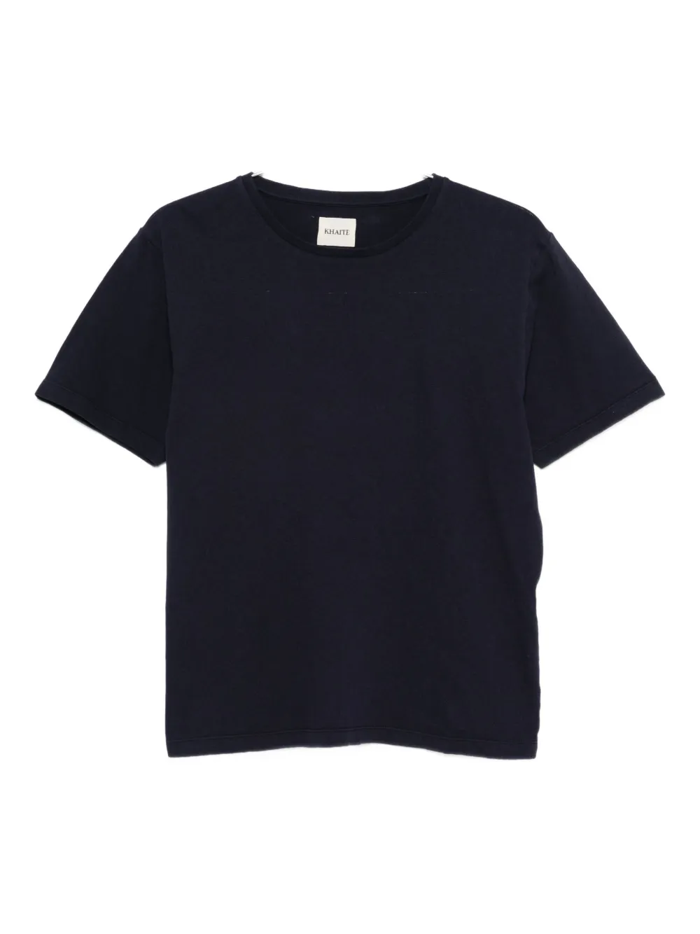 KHAITE round-neck cotton T-shirt - Blu