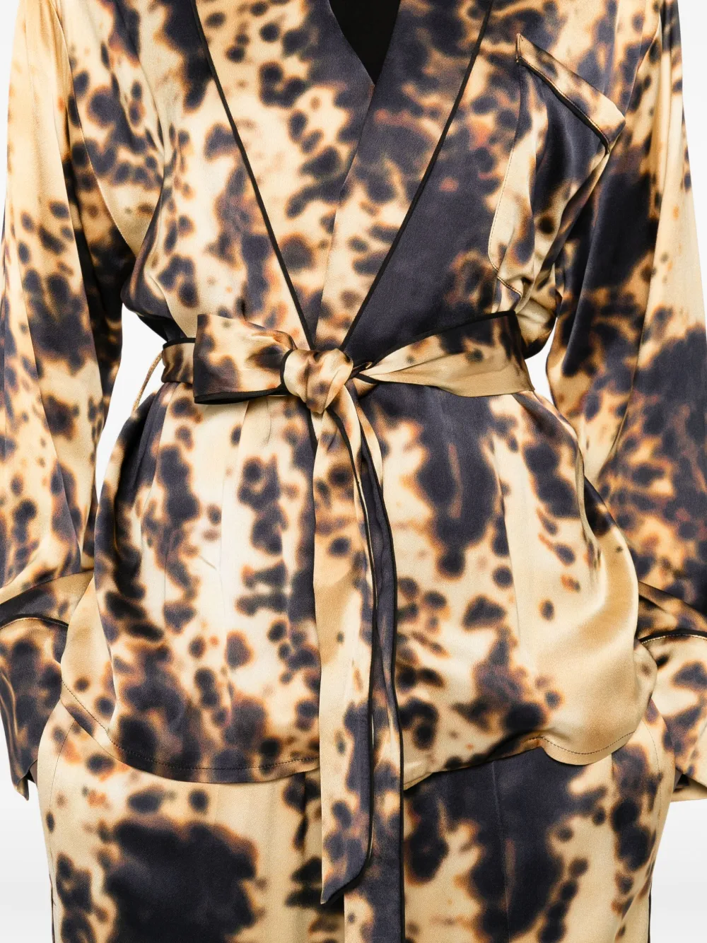 Victoria Beckham Printed Jacket In Brown