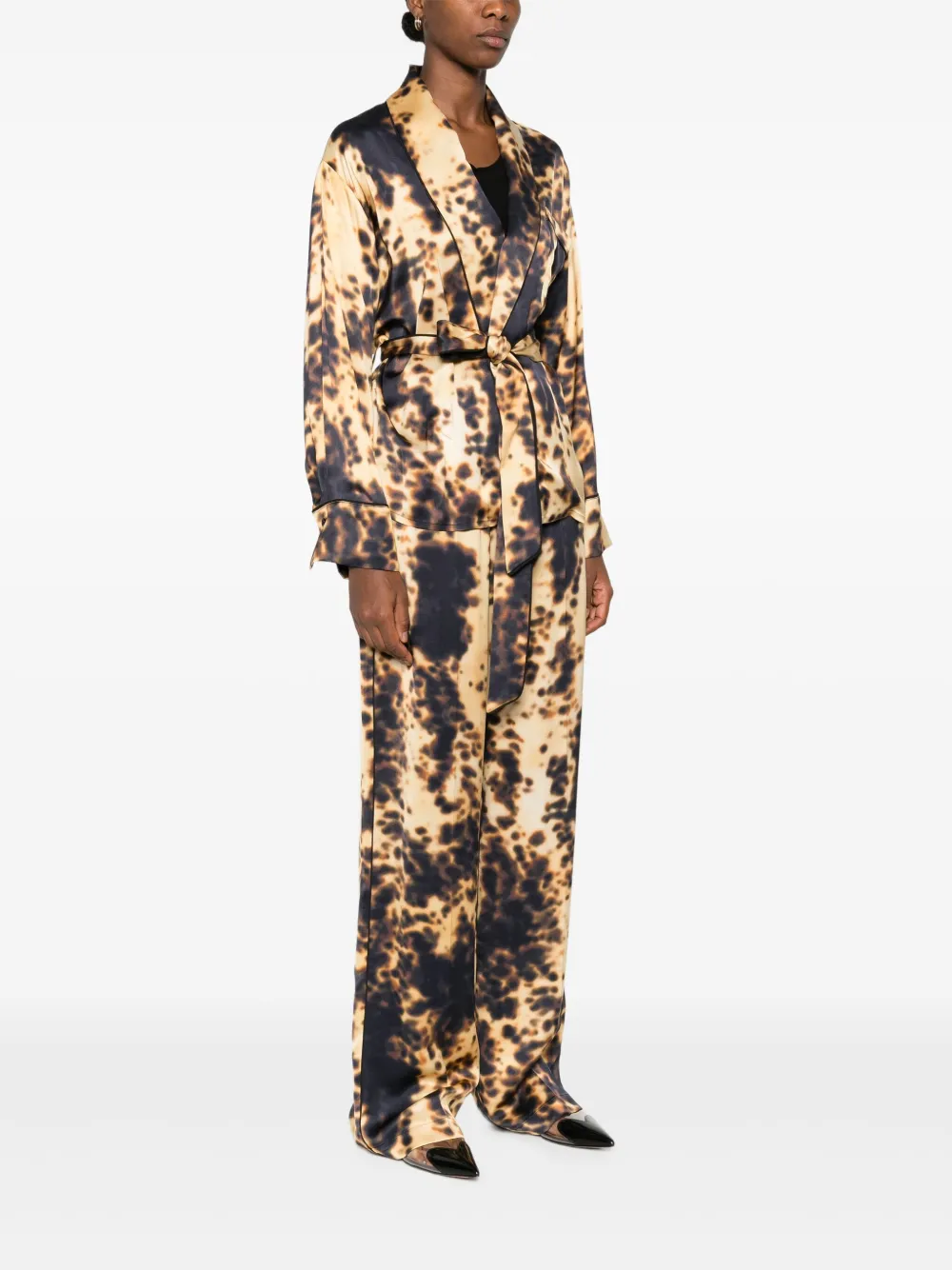 Victoria Beckham Printed Jacket In Brown