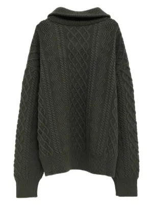 LOEWE ロエベ アナグラム ジップ タートルネック セーター LOEWE