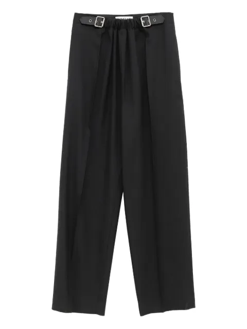 LOEWE pleated buckled trousers