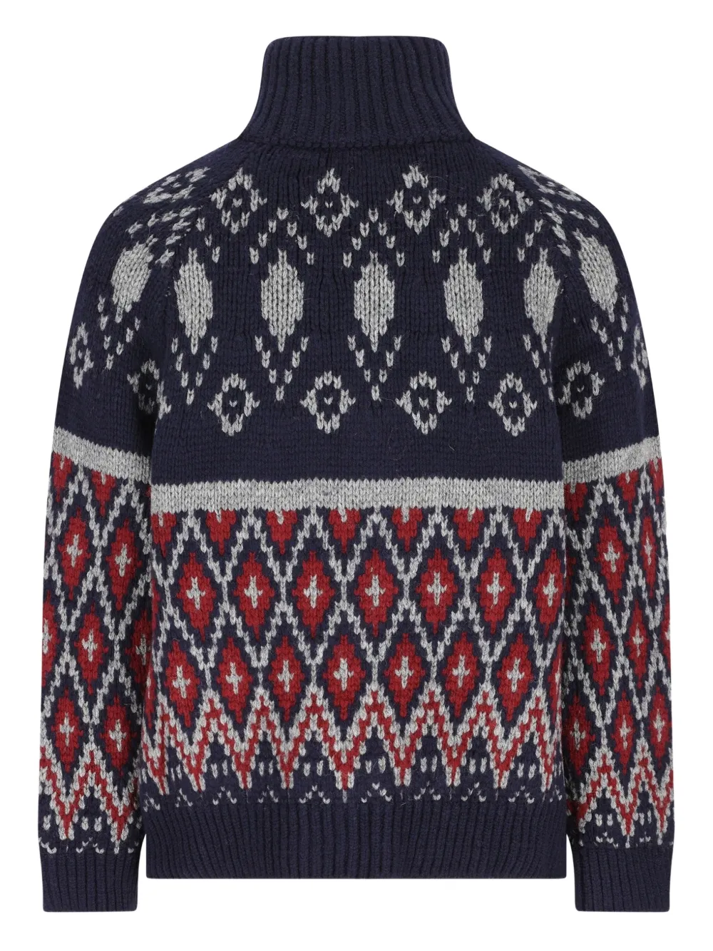 LOEWE patterned zip sweater - Blauw
