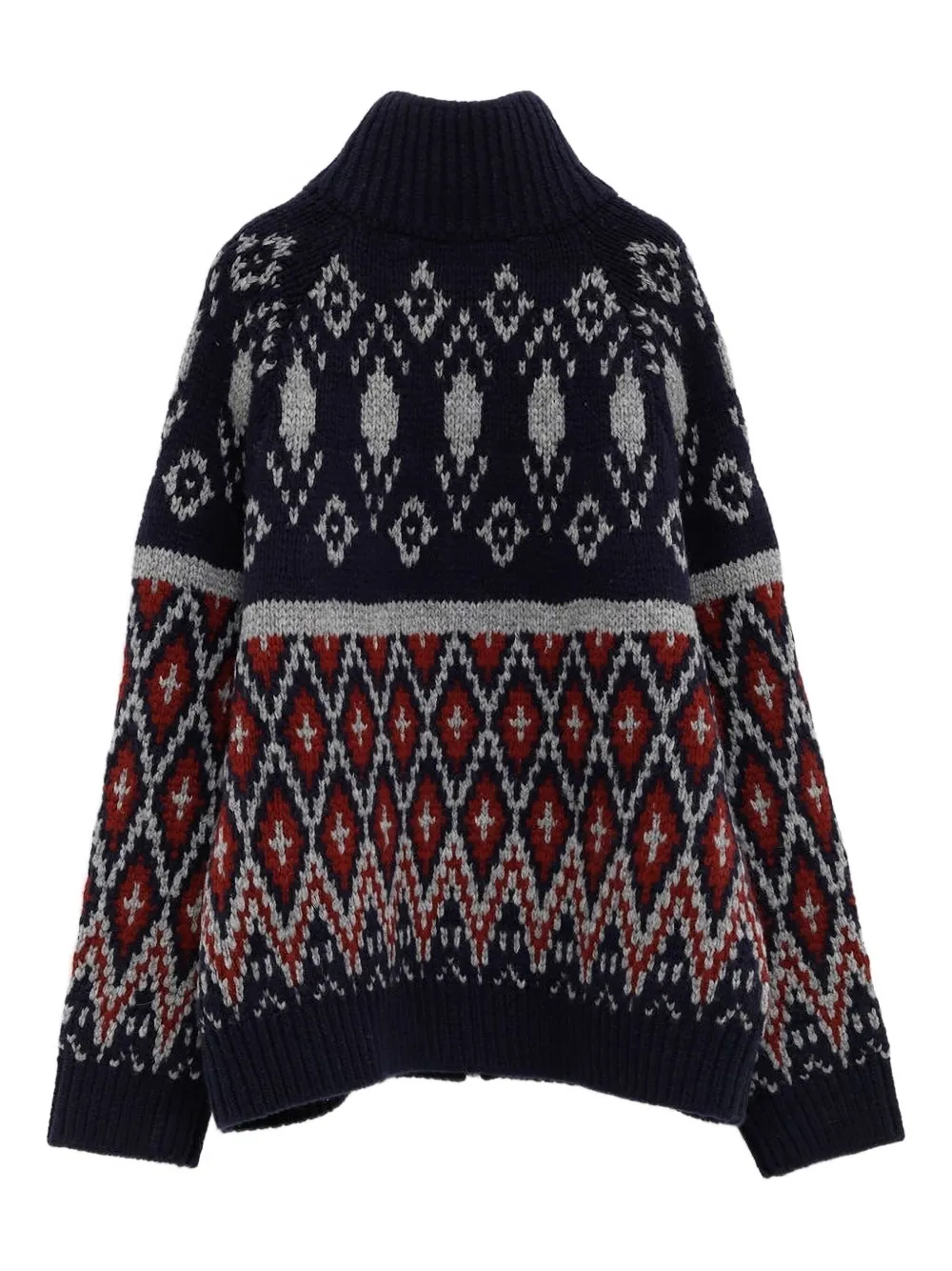 LOEWE patterned zip sweater | Knitted Sweaters | Image 2