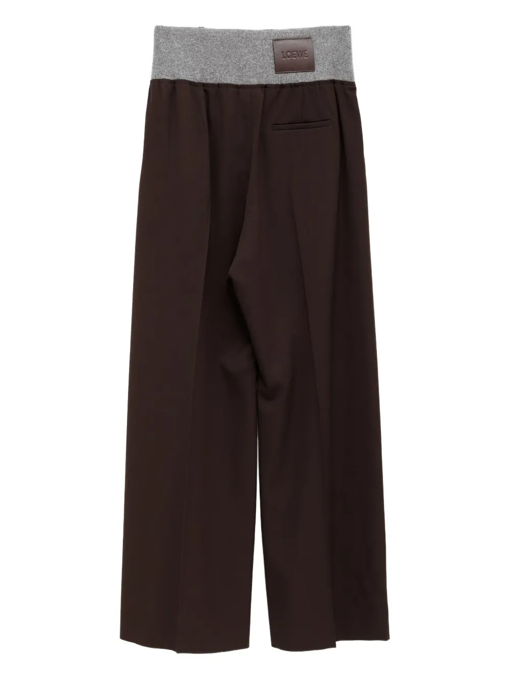 Loewe Pleated Elastic-waist Trousers In Brown