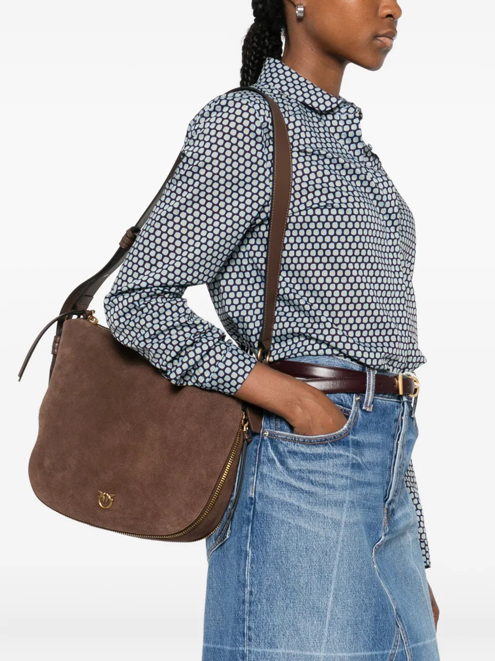 Pinko Tasche Shoulder Bag In Brown