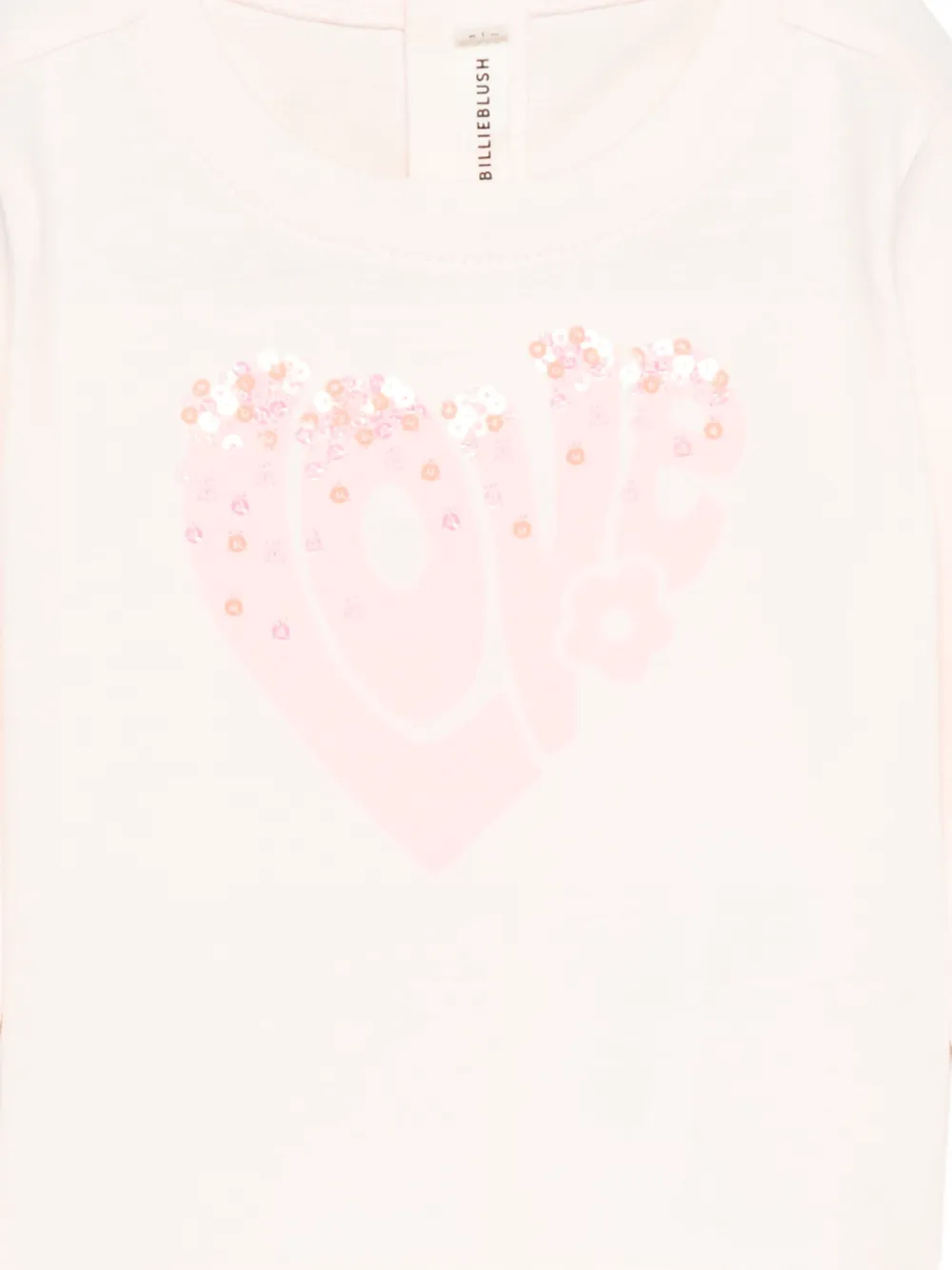 Billieblush Sequin-embellished Ruffled T-shirt In Gray
