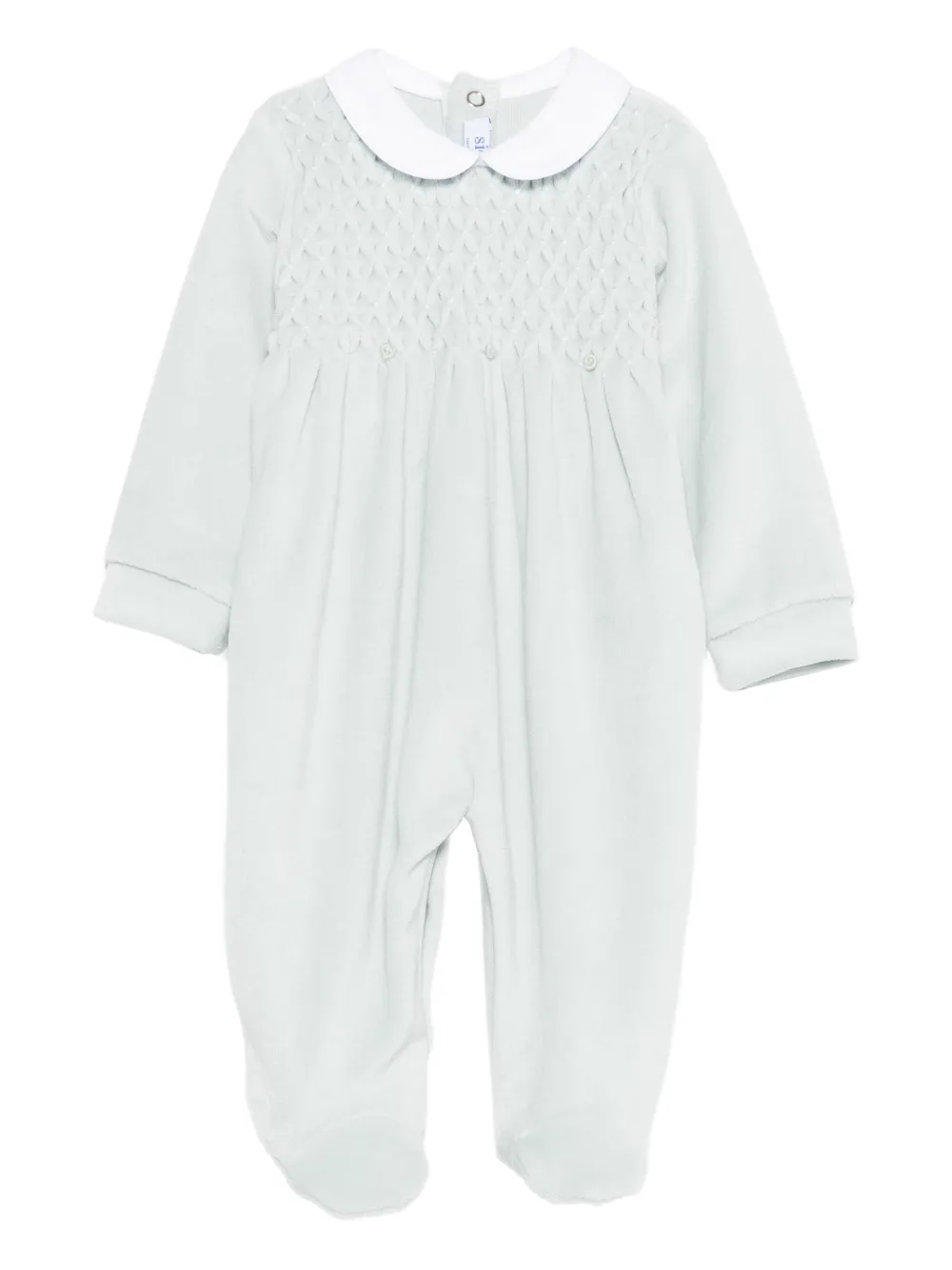 Siola Snap-button Smocking Jumpsuit In Blue