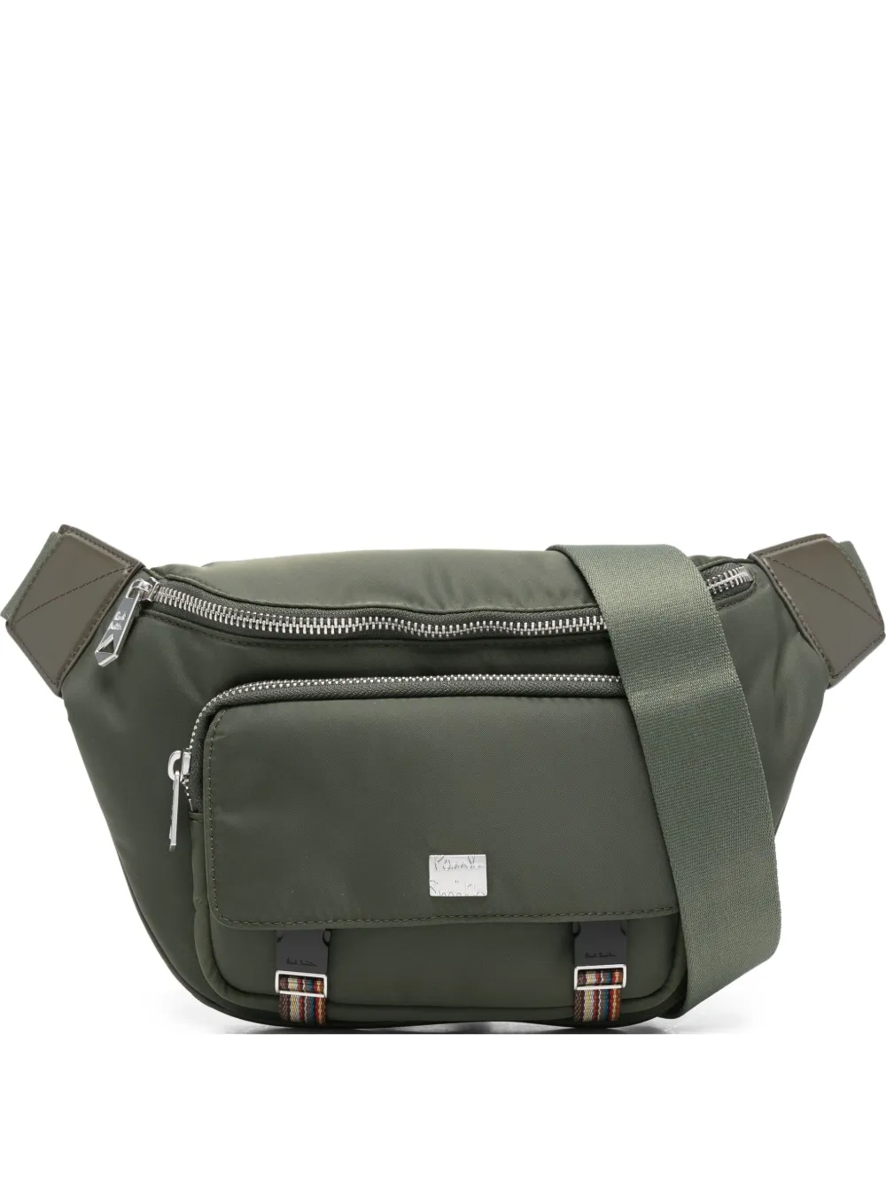 Paul Smith logo-plaque zip-fastening belt bag - グリーン Paul Smith logo-plaque zip-fastening belt bag - グリーン