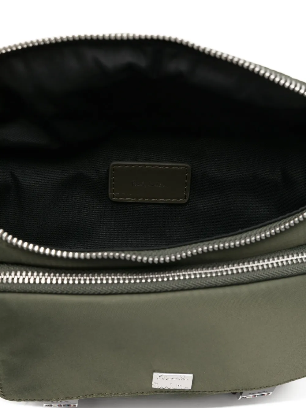 Paul Smith Logo-plaque Zip-fastening Belt Bag In Green