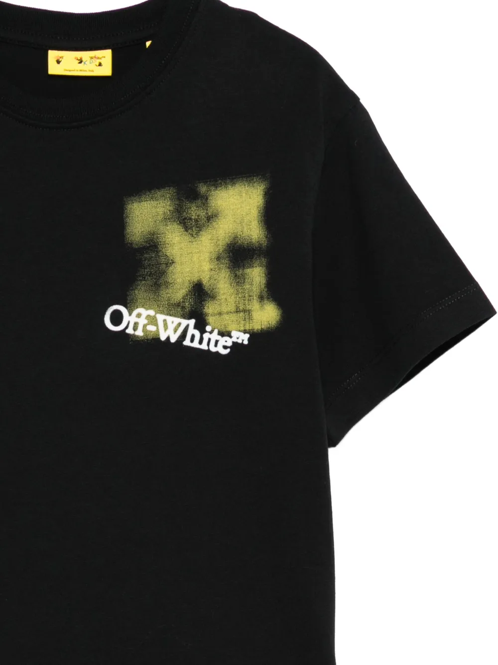 Off-white Spray-print T-shirt In Black