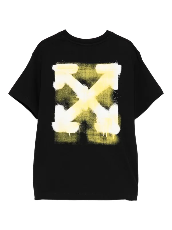 Off-White Kids spray-print T-shirt | Black | FARFETCH JO