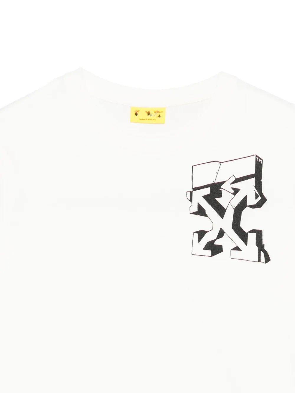 Off-White Kids logo-print long-sleeve T-shirt | White | FARFETCH