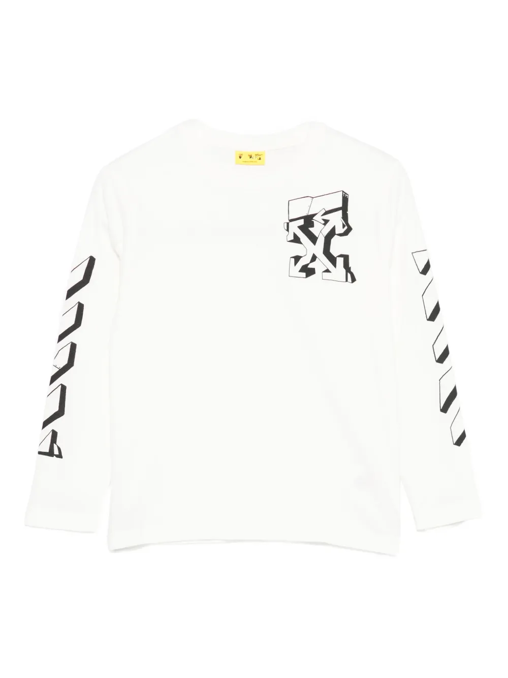 Off-White Kids logo-print long-sleeve T-shirt | White | Image 1