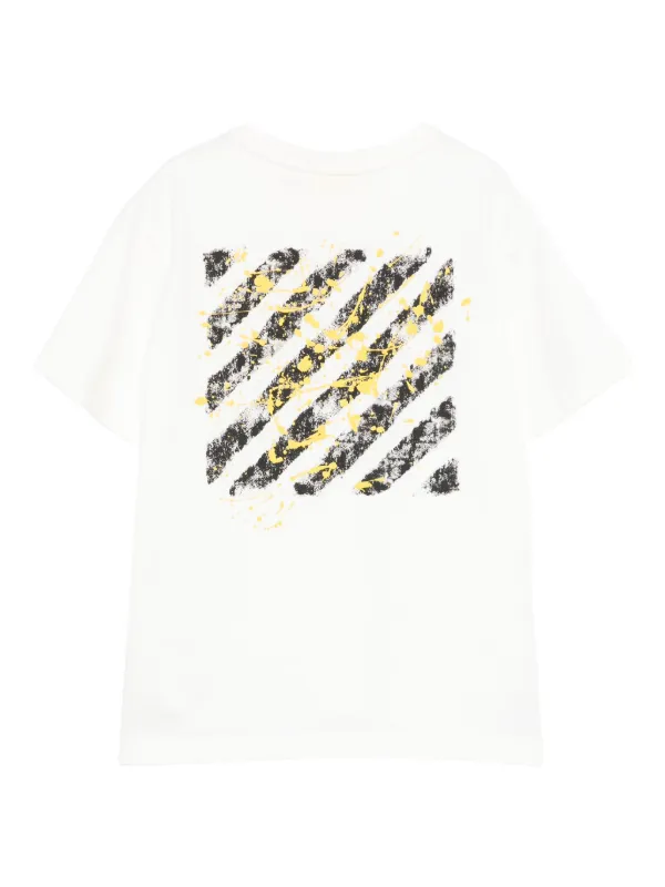 Off-White Kids ペイント Tシャツ | ホワイト | FARFETCH JP