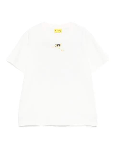 Off-White Kids paint-splatter short-sleeve T-shirt
