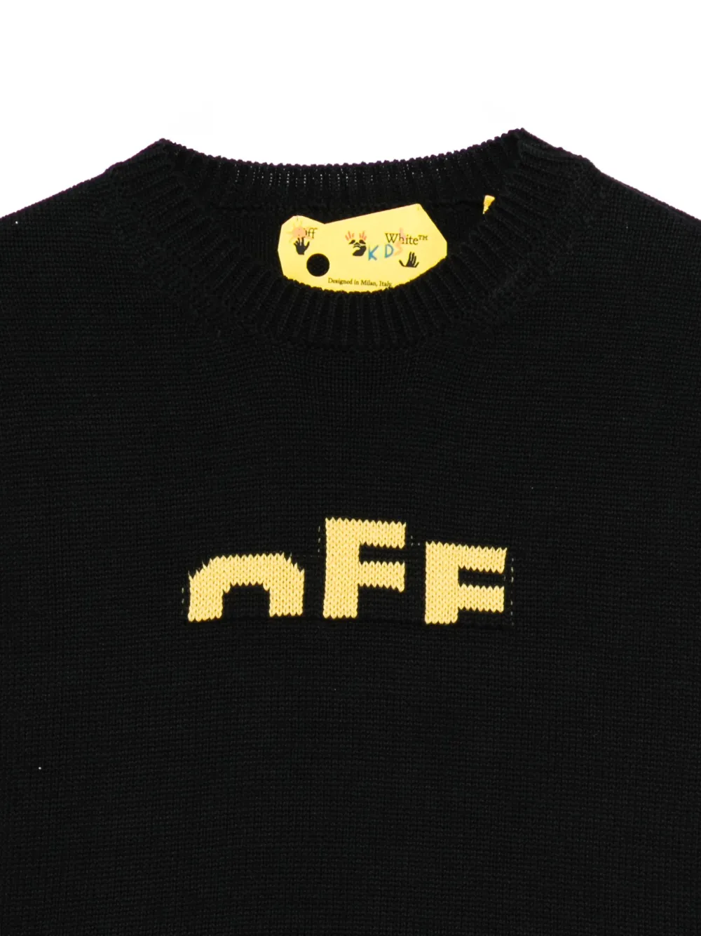 Off-White Kids Trui met geborduurd logo Zwart