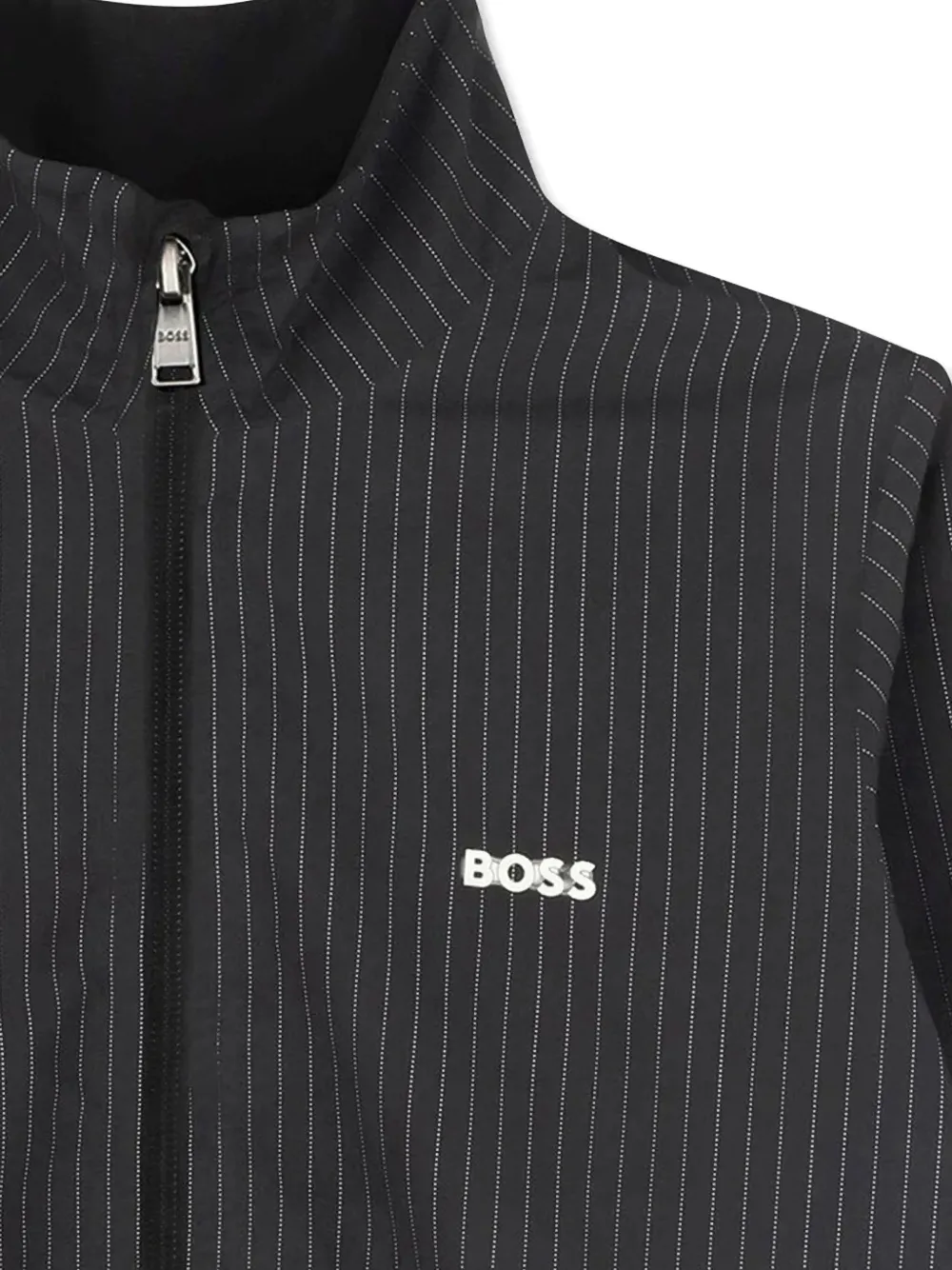 BOSS Jack met rits en krijtstreep Zwart