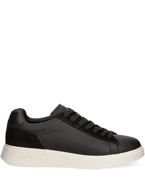BOSS suede-panel lace-up sneakers