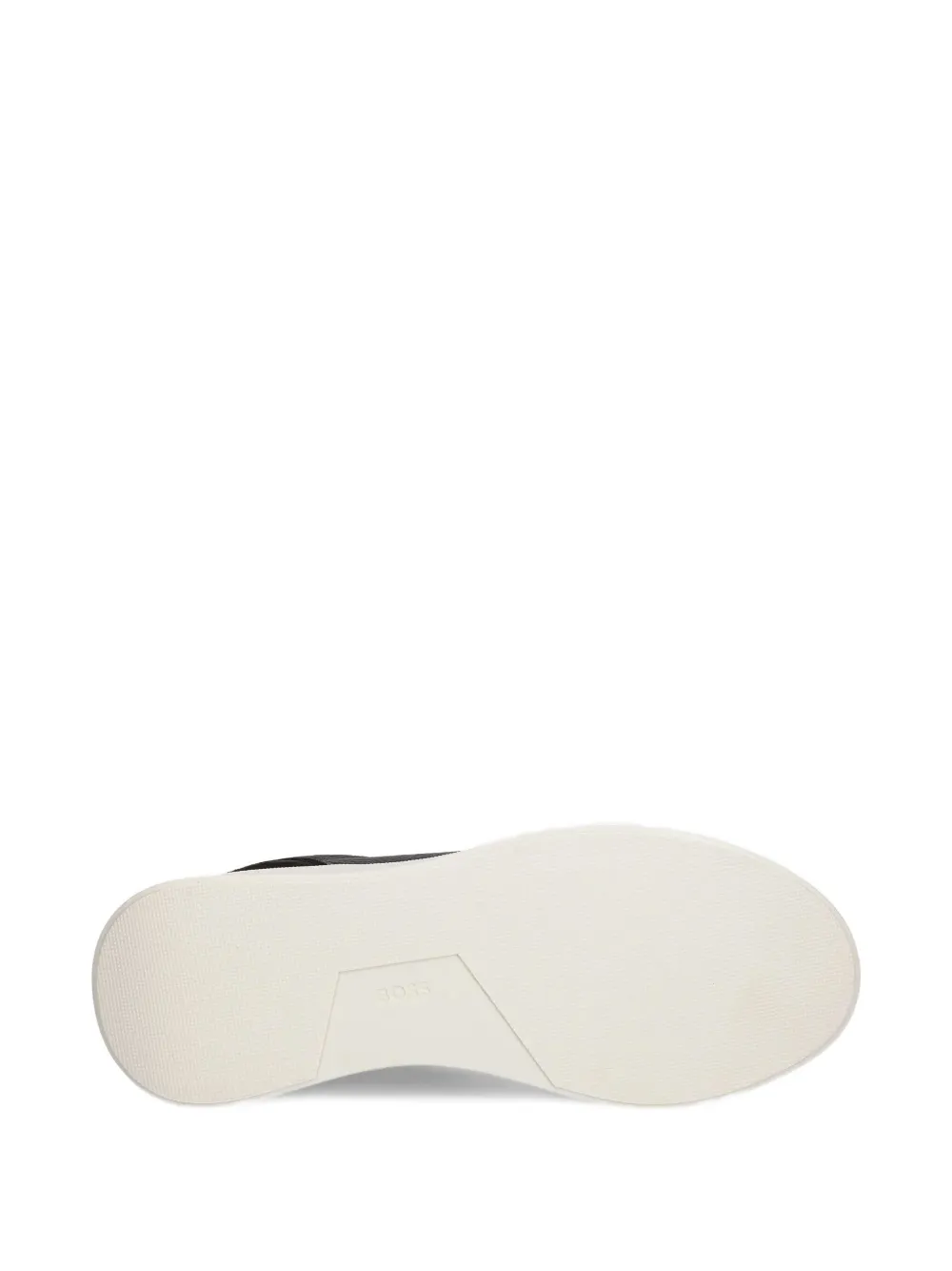 Hugo Boss Suede-panel Lace-up Sneakers In Black