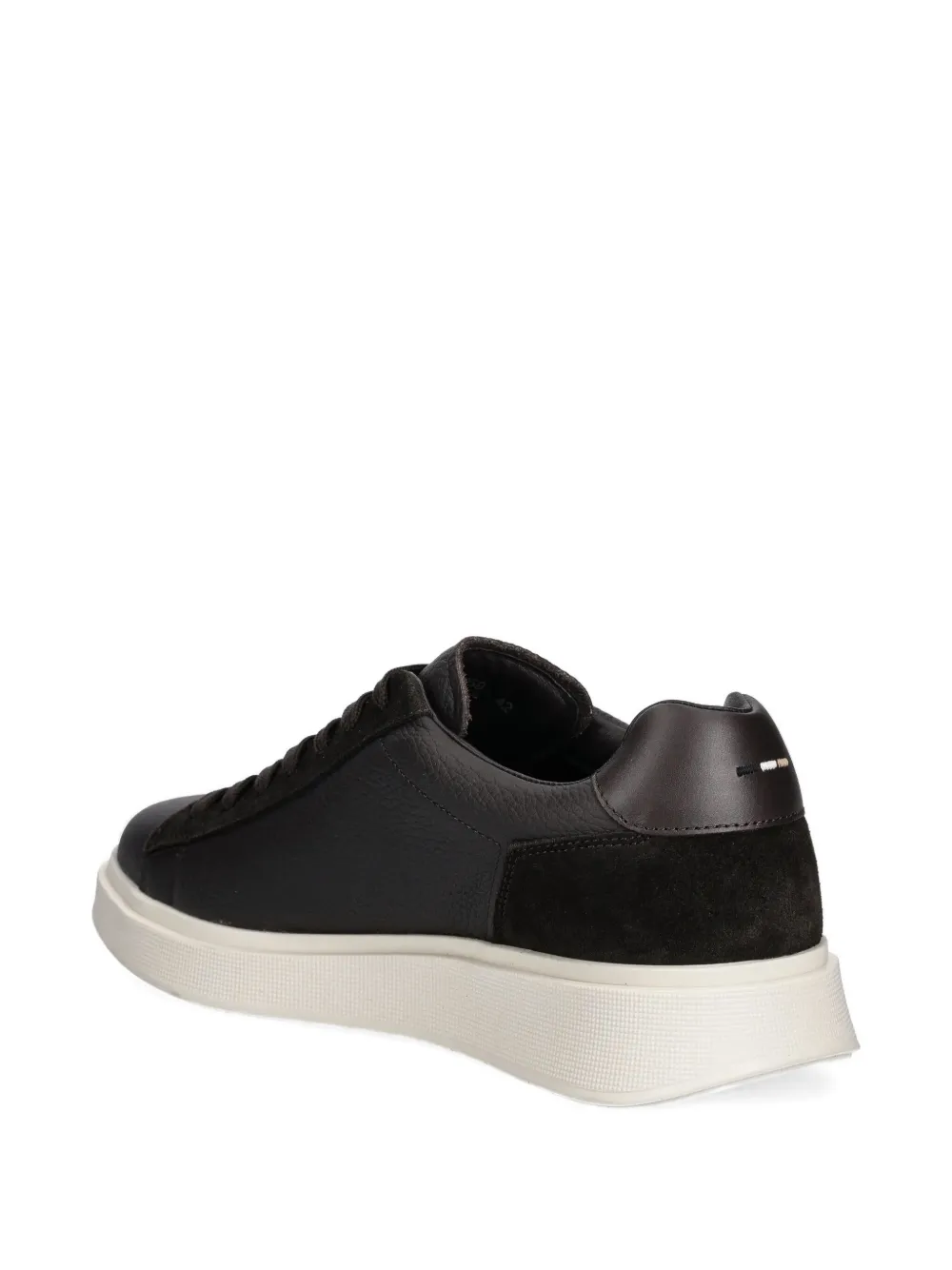 Hugo Boss Suede-panel Lace-up Sneakers In Black