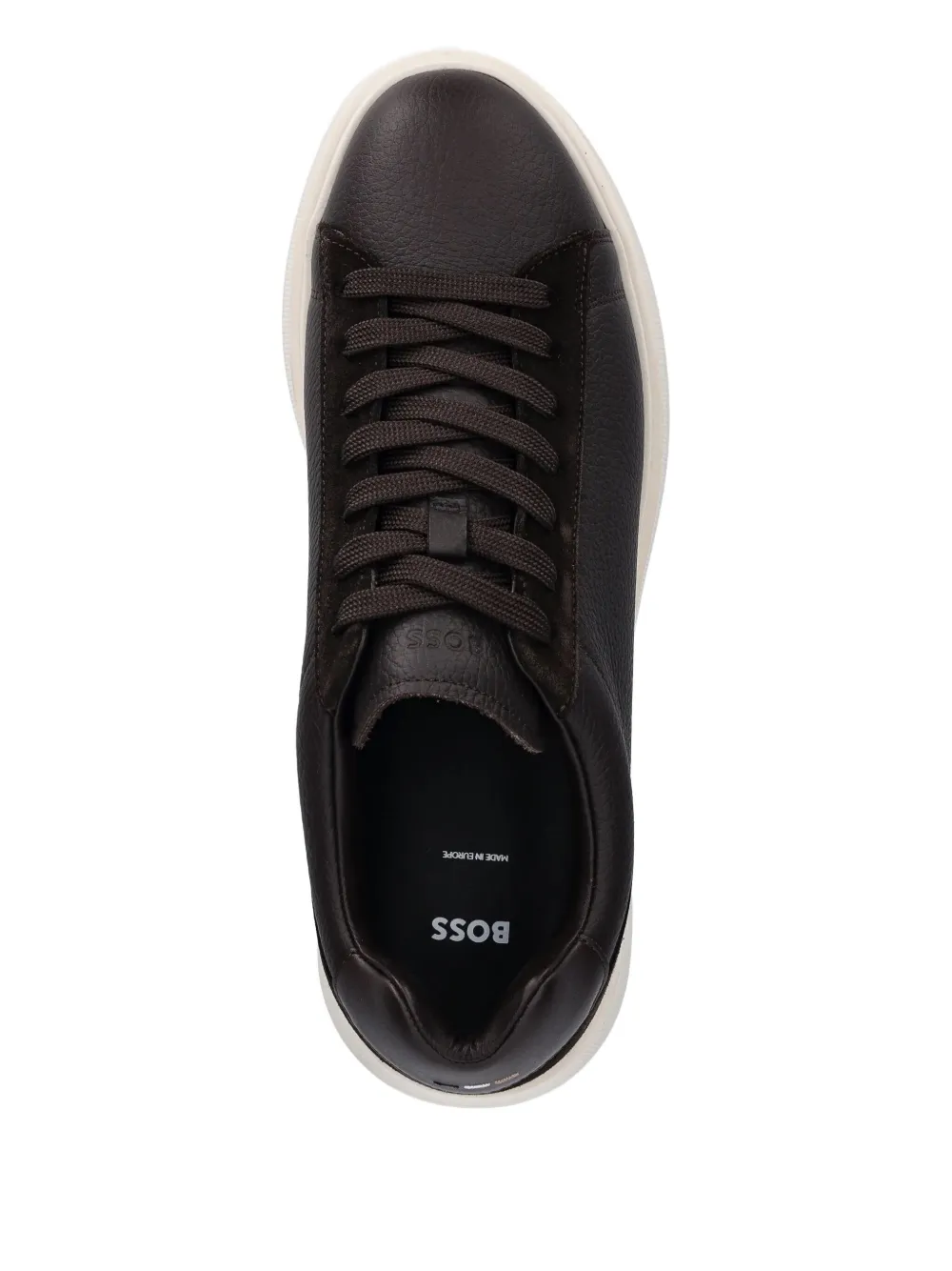 Hugo Boss Suede-panel Lace-up Sneakers In Black
