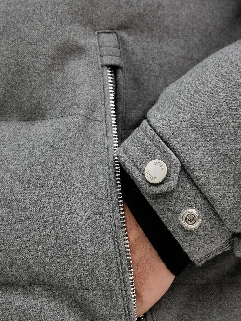 BOSS Clanello puffer jacket Grijs