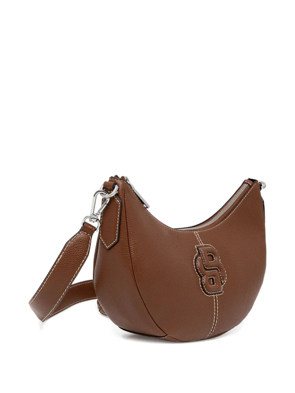 BOSS Anett logo-appliqué shoulder bag - Bruin