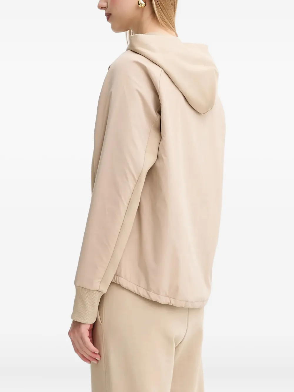 BOSS Hoodie met logodetail Beige