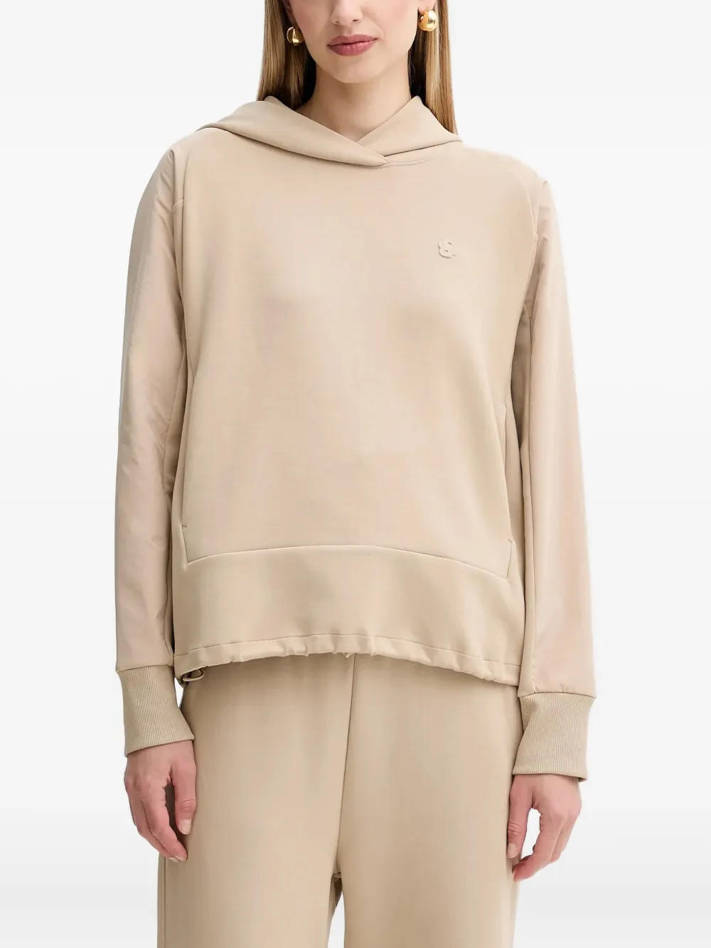 BOSS logo-detail hoodie - Neutrals