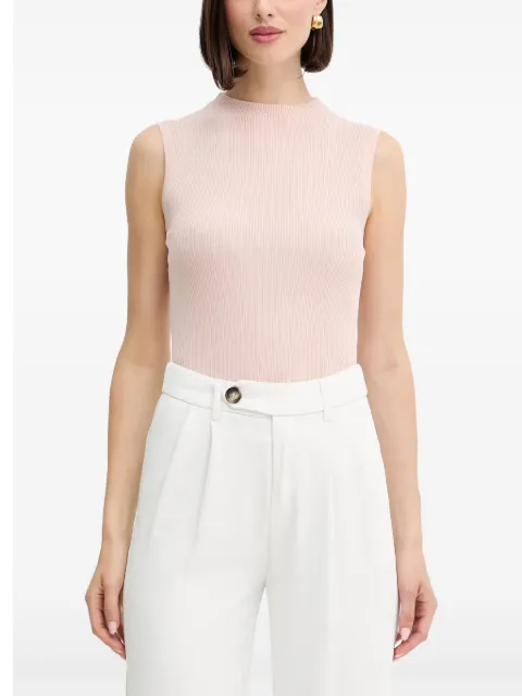 BOSS top tejido de canalé sin mangas