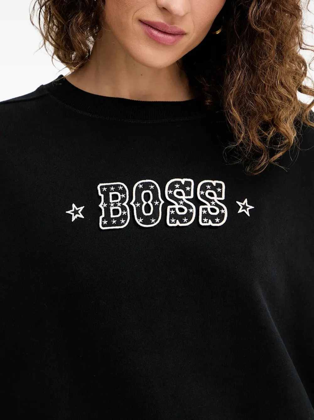 Hugo Boss Logo-detail Sweatshirt In Black