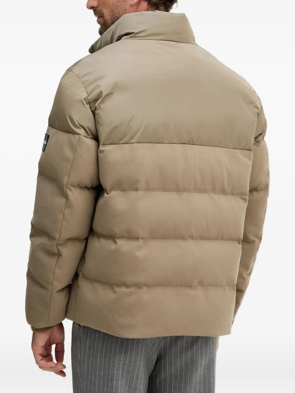 BOSS Gewatteerd jack met rits Beige