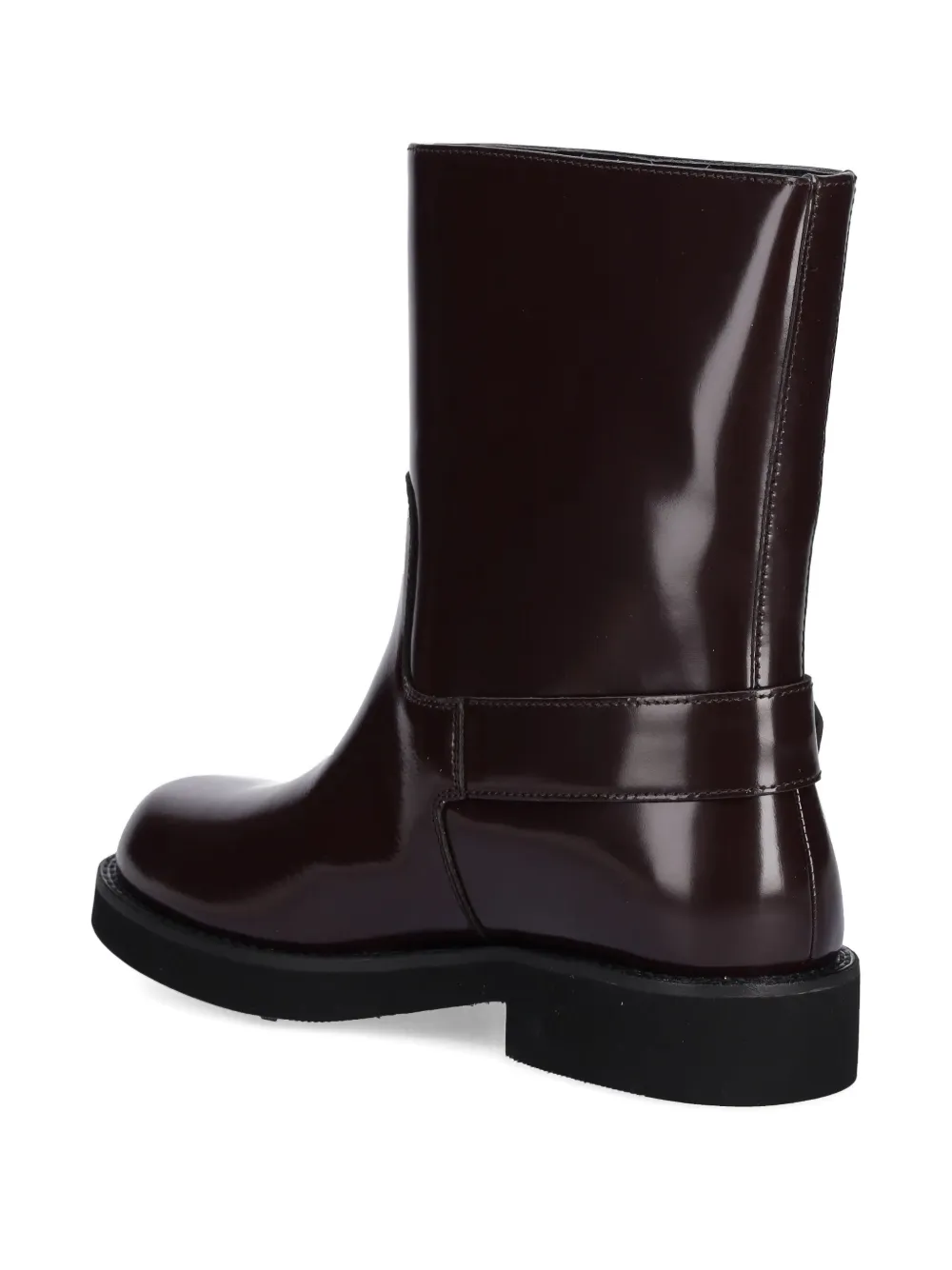 Hugo Boss Buckle-strap Boots In Brown