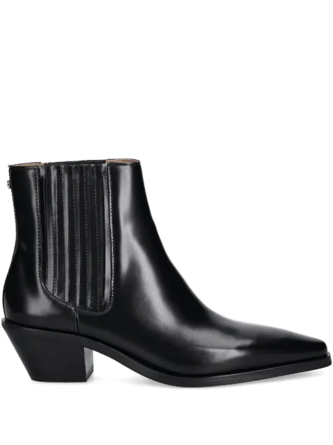 BOSS pointed-toe panelled boots