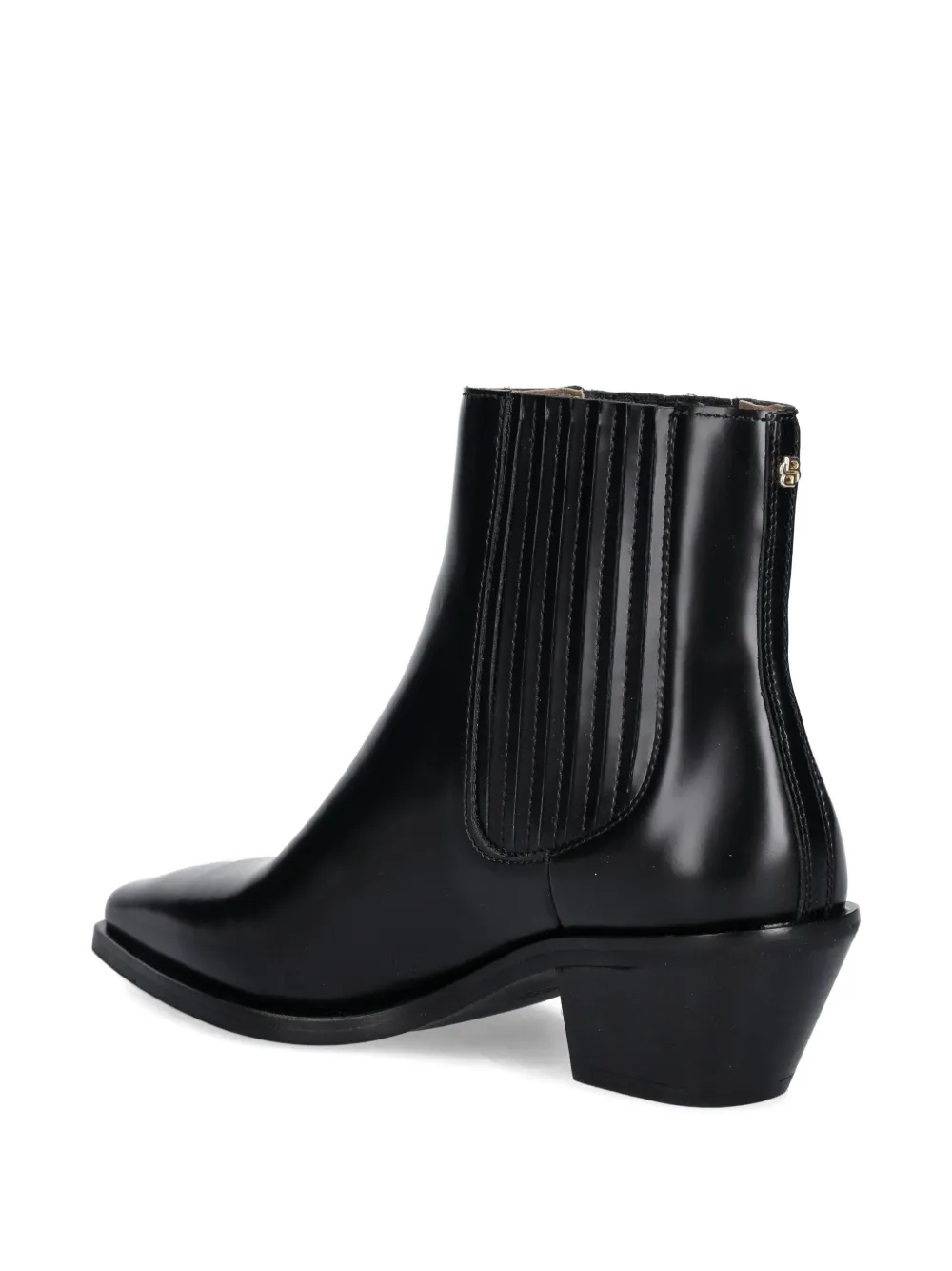 Hugo Boss Pointed-toe Panelled Boots In Black