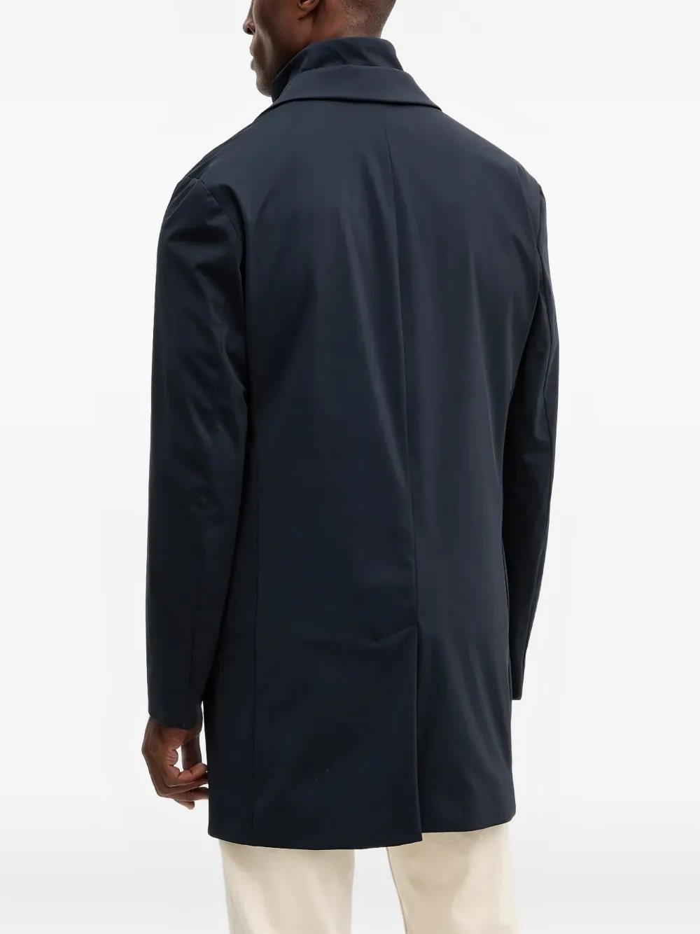 BOSS layered coat Blauw