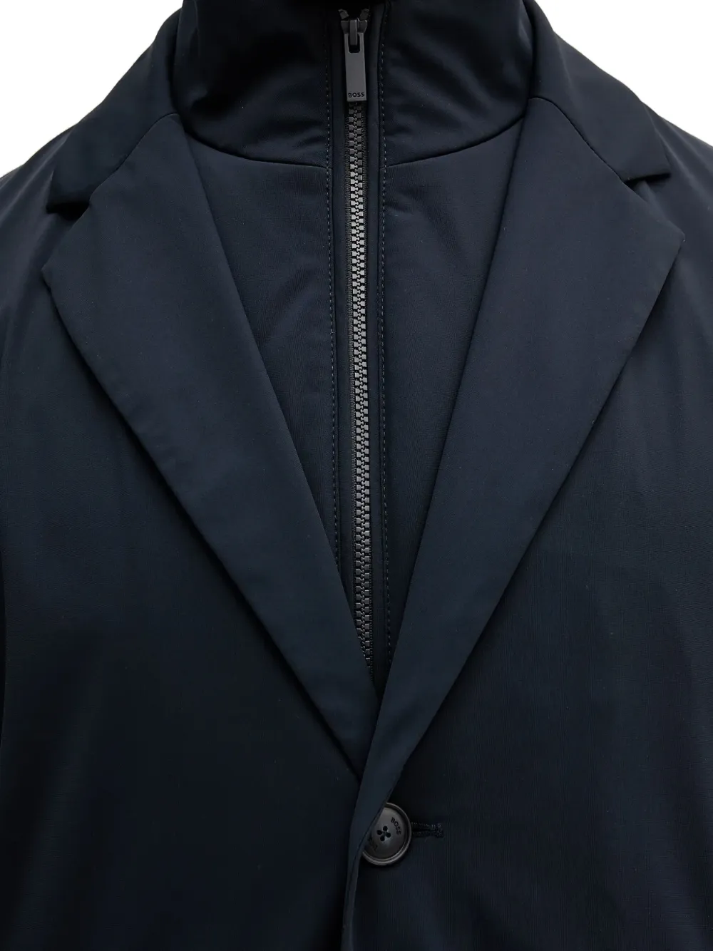 BOSS layered coat Blauw
