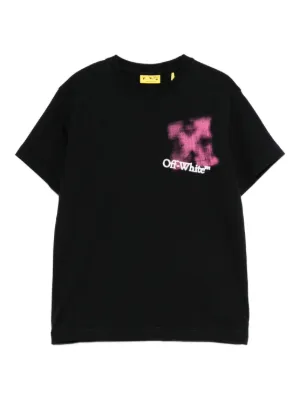 Off-White Kids spray-print T-shirt | Black | FARFETCH JO