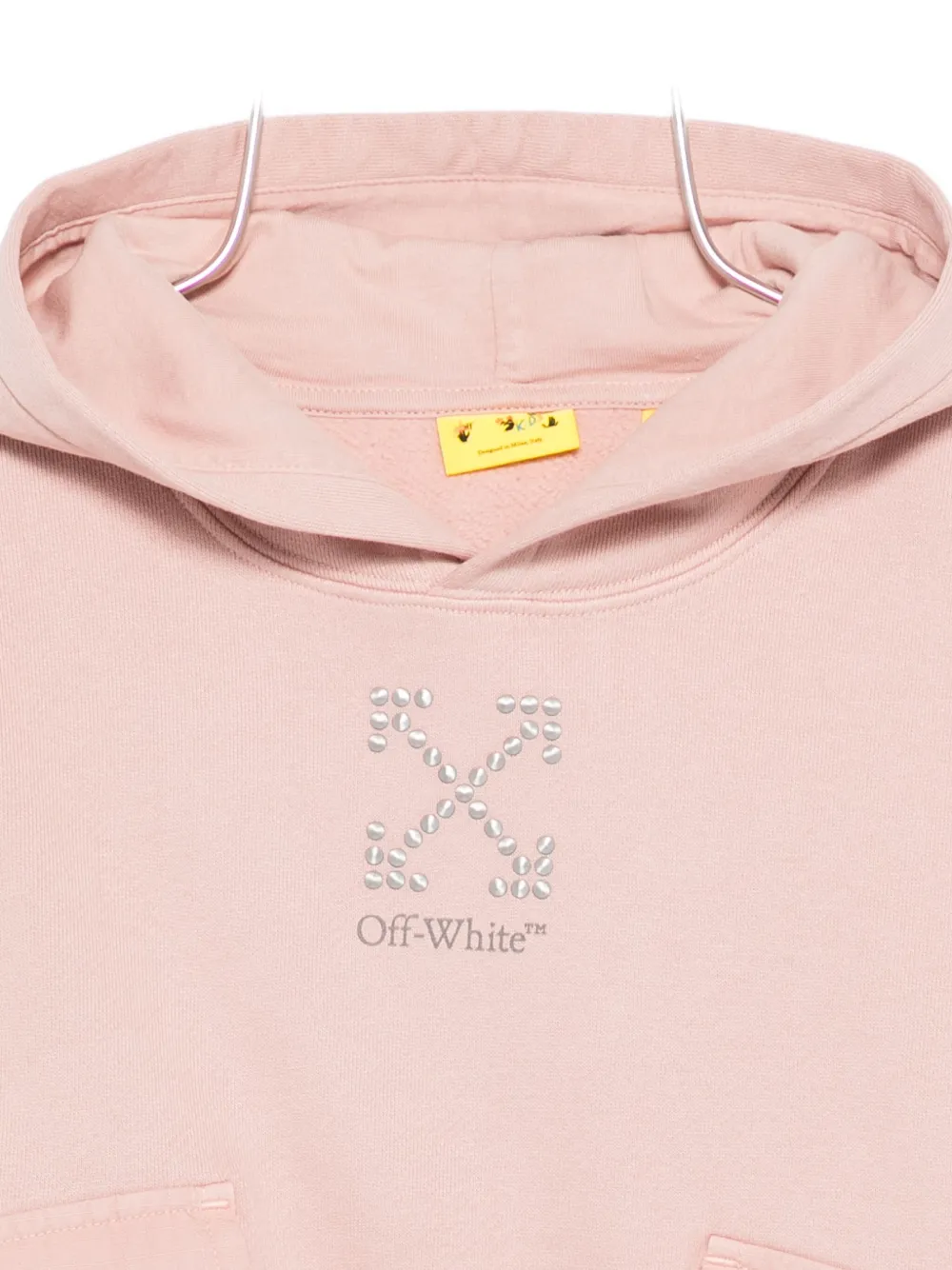 Off-white Logo-print Hoodie In Pink