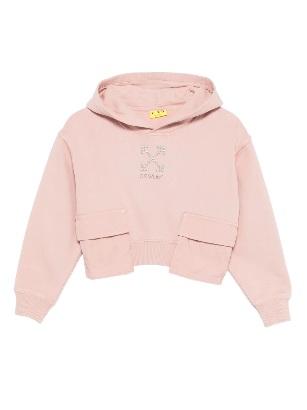 Off-White Kids logo-print hoodie | Pink | Image 1
