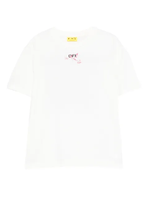 Off-White Kids paint-splatter short-sleeve top