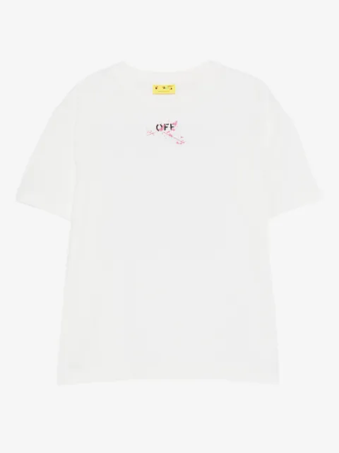 Off-White Kids paint-splatter short-sleeve top